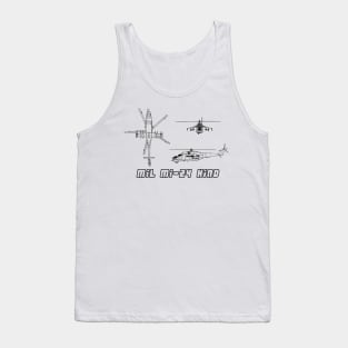 Mil Mi-24 Hind (Attack Gunship) (black) Tank Top